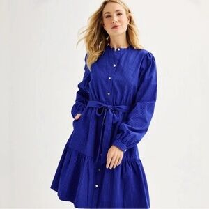 Draper James cotton royal blue dress